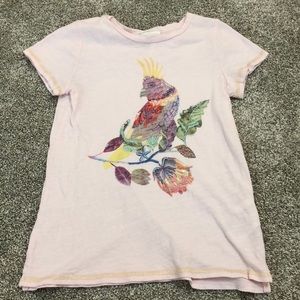 H and M Bird T-Shirt Size 6-8